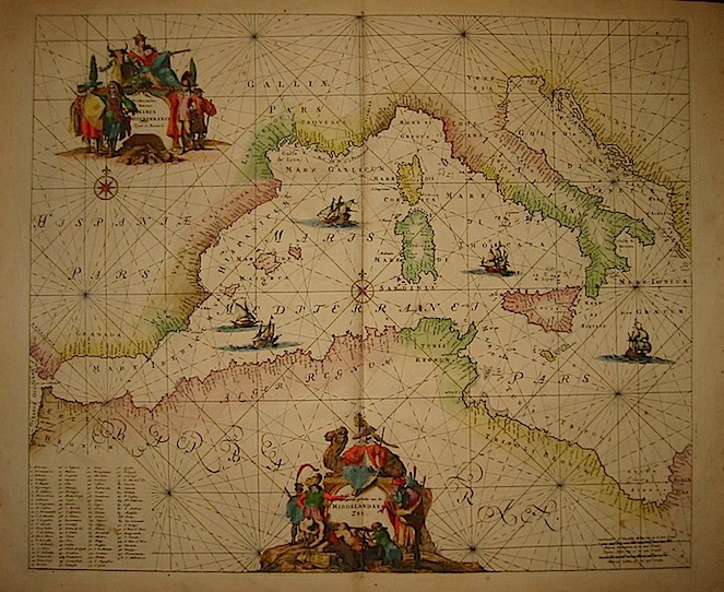 Renard Louis Occidentalior tractus maris Mediterranei. Wester gedeelte van de Middelandse Zee 1715 Amsterdam 